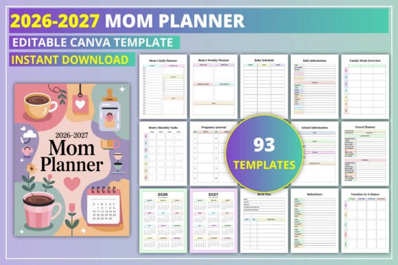 Download Editable 2026-2027 Mom Planner - Premium Resources